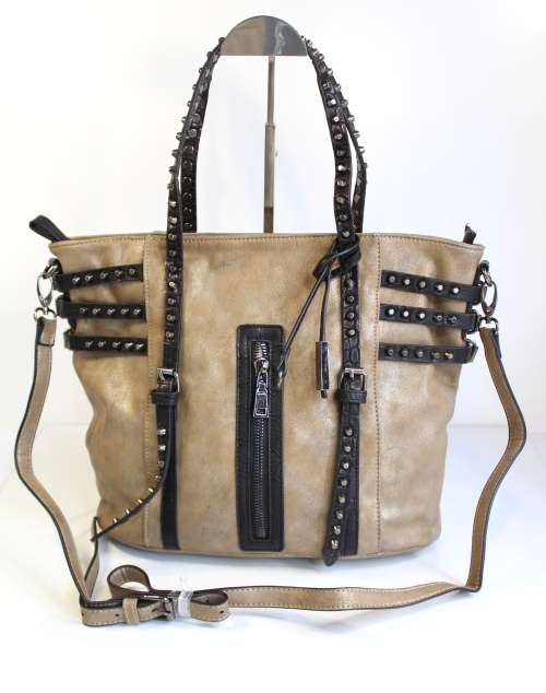 Gorgeous Rock Studded ladies handbag in Gold Brown- Excellent quality- Great Style!