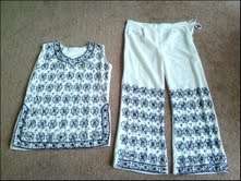 Stunning Ladies Beaded Sleeveless top+matching beaded trouser - Size M
