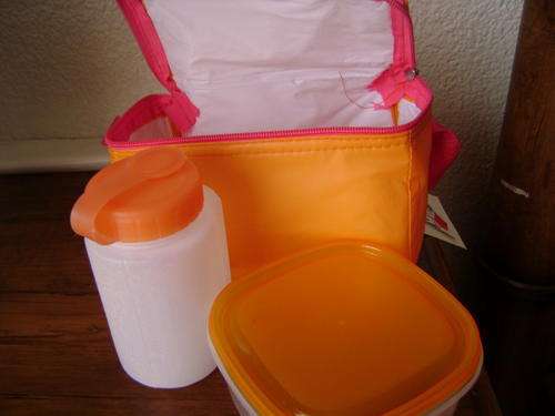 Lunch cooler bag, including lunch box and water bottle, great for school