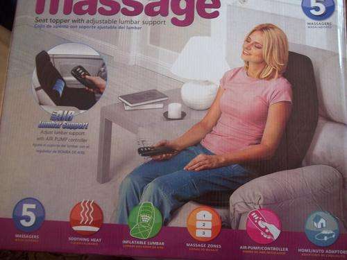 MASSAGE seat cushion, with adjustable lumber support and HEAT. Great to relieve stress!!