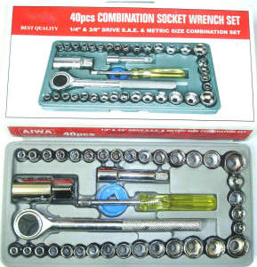 40 Piece Combination Socket Wrench set
