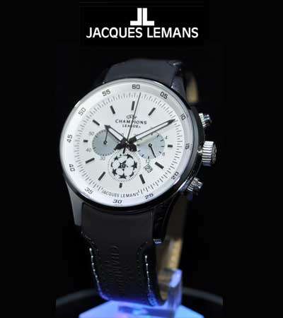 * FREE SHIP*!JACQUES LEMANS SPECIAL EDITION CHAMPIONS LEAGUE WATCH WBOX/PAPERS*R5299*