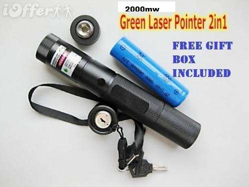 2000mw Green Laser pointer + FREE GIFT BOX