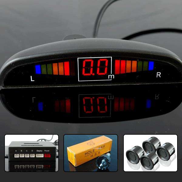 **Local Stock**4 Parking Sensors LED Display Car Auto Backup Reverse Radar System Alarm Kit