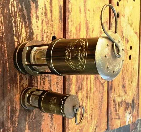 Antique Mining Lamps x 2
