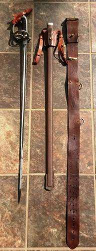 Beautiful ceremonial officers sword with scabbard