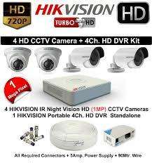 Hikvision 4 Channel Bullet Turbo HD CCTV Kit | 720P | Smartphone Viewing