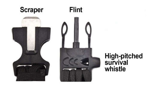 Perfect for Father's Day: Survival paracord bracelet with compass, flint and multitool