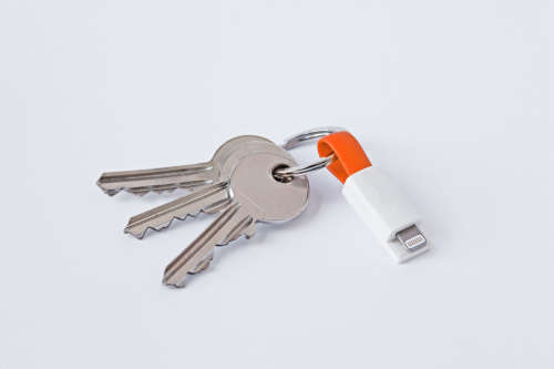 Tiny keyring phone charger - for iOS