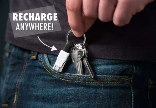 Tiny keyring phone charger - for iOS