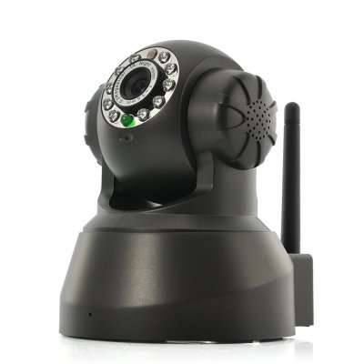 Wireless IP Security Camera with 1/4 Inch CMOS, Pan/Tilt, P2P Remote Viewing