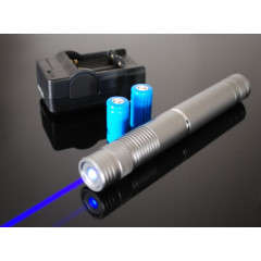 High Power 445nm Blue Laser Pointer (with aluminium carry case and safety goggles) - Burns Instantly