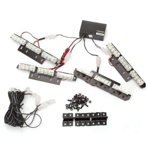 LED Grill Strobing light kit - White,orange,Red colours available