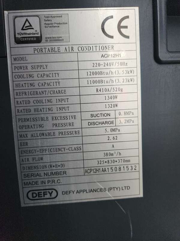 Defy Portable Airconditioner