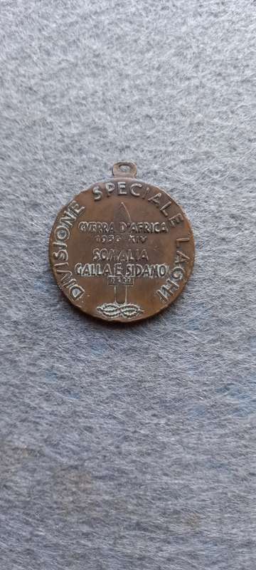 PRE-WW2 ITALIAN COLONIAL MEDAL DIVISIONE SPECIALE LAGHI-SOMALIA