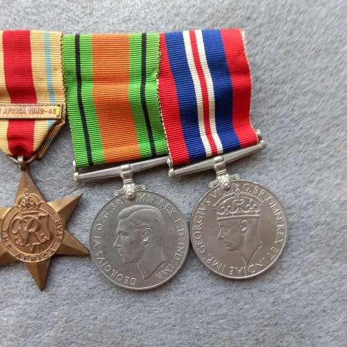 WW 11 SET OF 5 MEDALS, UNAMED, COMPLETE WITH BAR AND RIBBONS