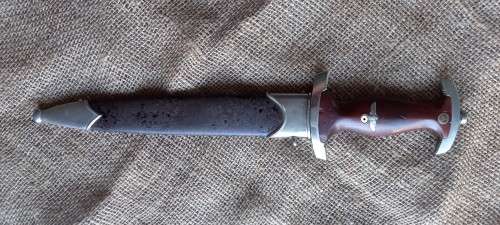 ORIGINAL GERMAN S.A. DAGGER. MAKER CRUD JACOBS. GRAFRATH. SOLINGEN. 1933