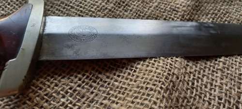 ORIGINAL GERMAN S.A. DAGGER. MAKER CRUD JACOBS. GRAFRATH. SOLINGEN. 1933