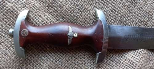 ORIGINAL GERMAN S.A. DAGGER. MAKER CRUD JACOBS. GRAFRATH. SOLINGEN. 1933
