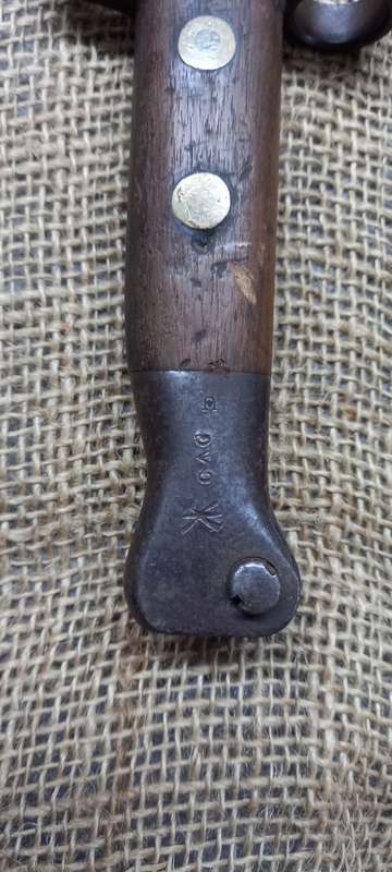 ORIGINAL BOER WAR BAYONET 1888 BRITISH COLONIAL MK11. MATCHING BLADE AND SCABBARD SERIAL NO. 352