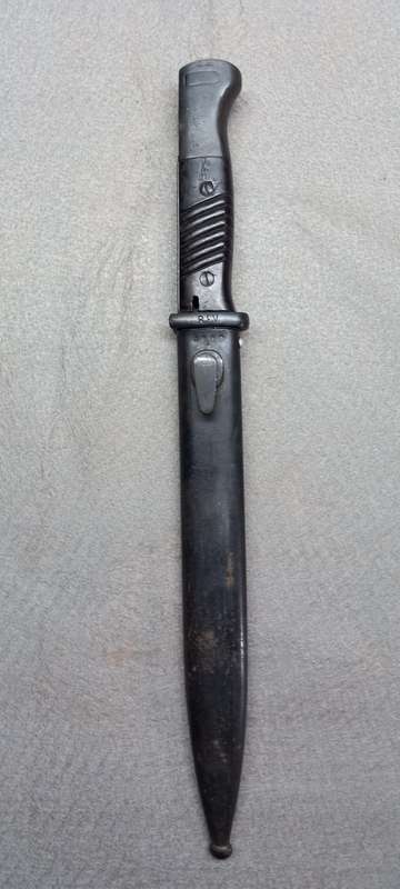 ORIGINAL WW2 GERMAN MAUSER BAYONET. BERG and CO. 1937. VERY GOOD CONDITION