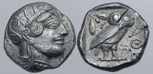 Ancient silver Greek coin | Athens owl Tetradrachm (Holiday Sale)