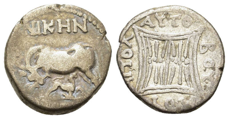 Silver ancient Greek coin | Illyria, Apollonia, c. 229-100 BC