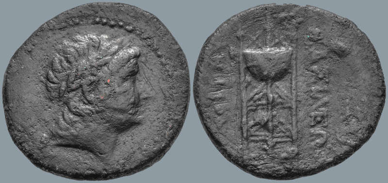 Ancient Greek bronze coin | Antiochos III `the Great` (222-187 BC)