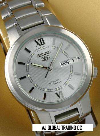 SEIKO MEN AUTOMATIC OYSTER ROMAN SEE THRU WATCH SNKA19 AT R1 NO RESERVE!!