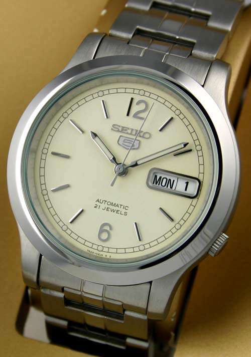 SEIKO MENS AUTOMATIC ARABIC NUMERAL DIAL WATCH SNK797