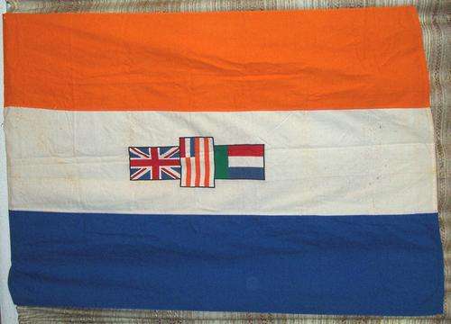 SA Flag Old [170 x 113cm] Linen fabric