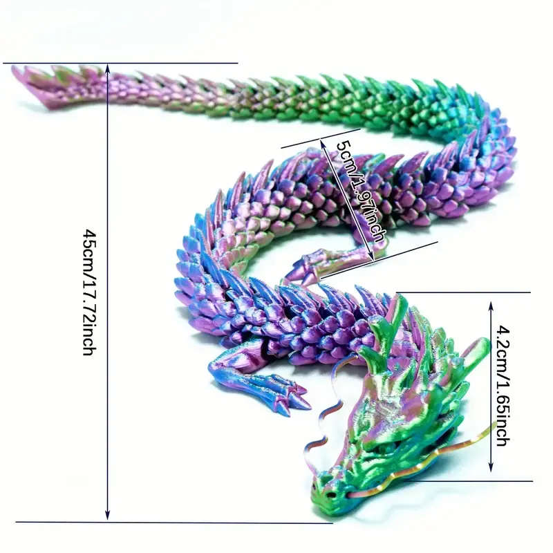 3D Printed One-piece Chinese Dragon
