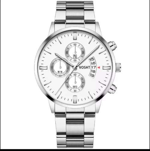 RETAIL R1999 STAINLESS STEEL SILVER LUXURIOUS TIME PIECE