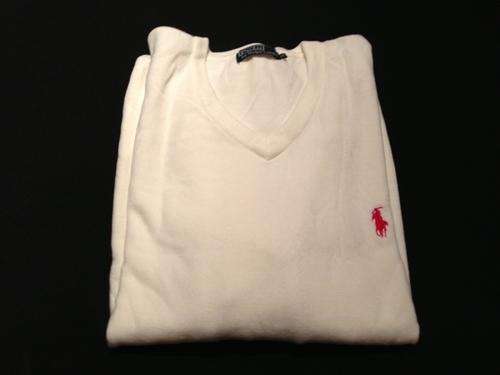 RALPH LAUREN POLO V Neck Jersey - Large