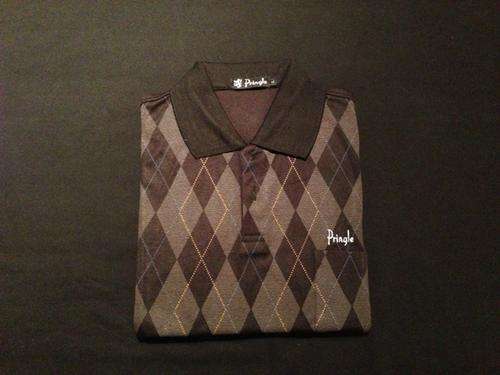 PRINGLE Long Sleeve Mens Golfer - Large