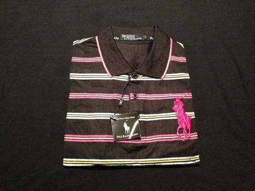 RALPH LAUREN POLO Mens Striped Golfer - Medium