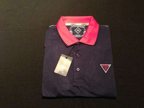 GUESS Double Collar Mens Golfer - X Large