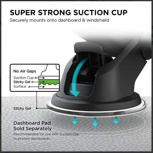 Easy One Touch Mini Dash and Windshield Car Mount Phone Holder