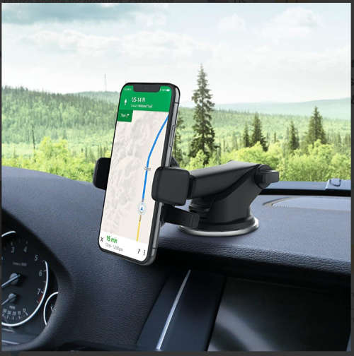 Easy One Touch Mini Dash and Windshield Car Mount Phone Holder