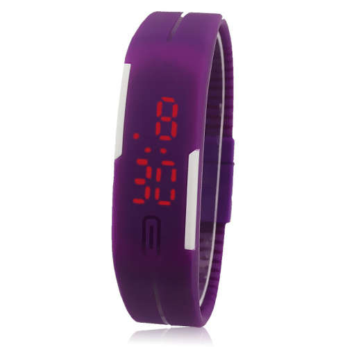 Mens / Women Ultra Thin Silicone LED Digital Waterproof Sport Bracelet Wristwatch