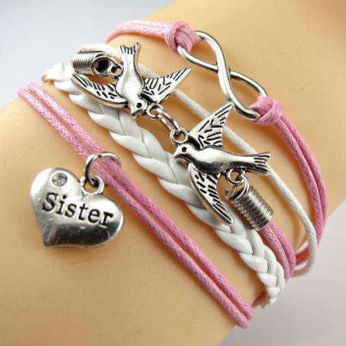 Handmade Wristband Braided Wax Cords  Leather Charms bracelets & Bangles