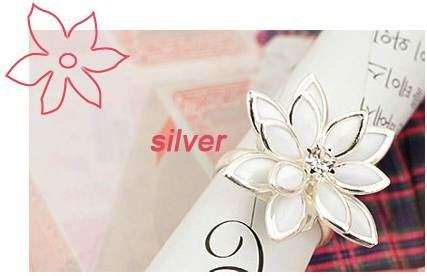 IMPORTED STOCK! Gorgeous ***SNOW LOTUS*** Silver Clad Ring! (Fits ALL Sizes)