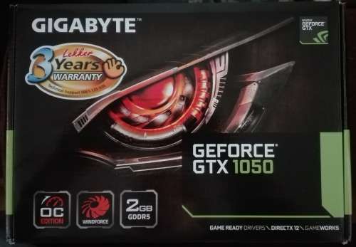 Gigabyte Geforce GTX 1050 2GB OC edition graphics card