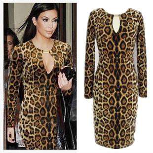 Kim Kardashian Leopard Print Dress!