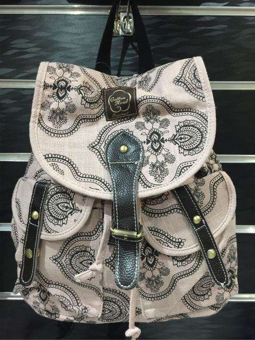 Cotton Road canvas backpack    pink  size: 30×34×16cm