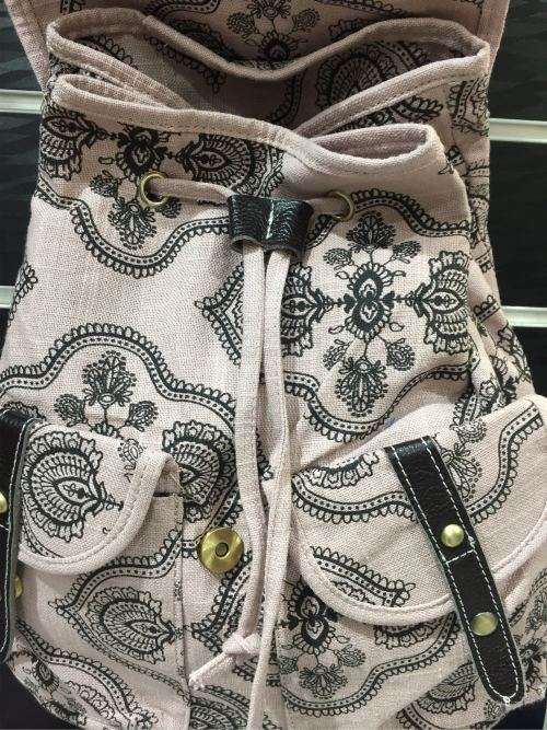 Cotton Road canvas backpack    pink  size: 30×34×16cm