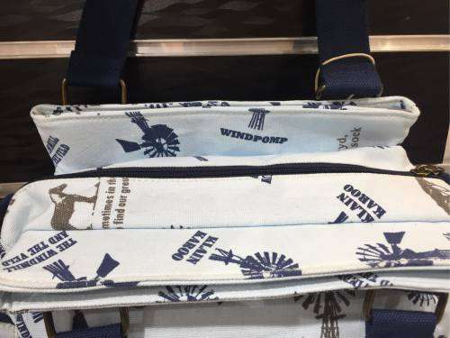 Cotton Road canvas handbag (sling included)with wind mill  pattern & africans   30×22×15cm