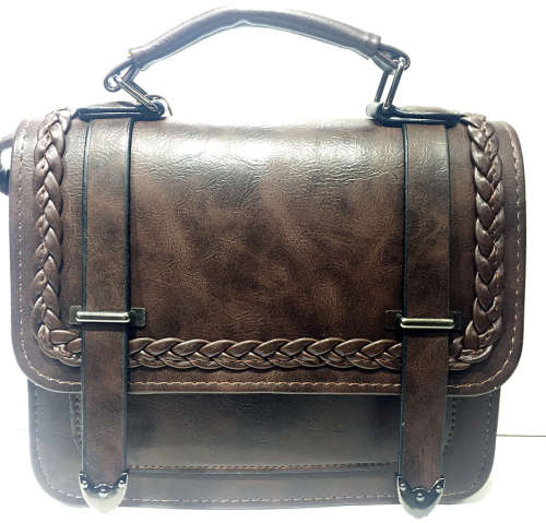 Lady's vintage handbag/shoulder bag/cross body    dark brown     size: 23×7×17cm