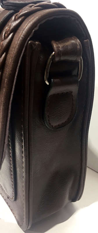 Lady's vintage handbag/shoulder bag/cross body    dark brown     size: 23×7×17cm