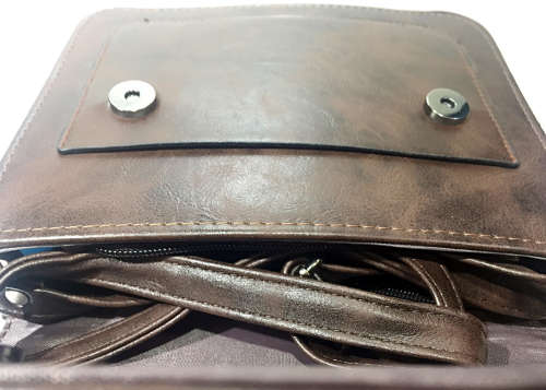 Lady's vintage handbag/shoulder bag/cross body    dark brown     size: 23×7×17cm